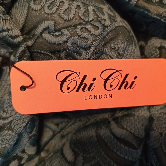 NWT Chi Chi London Elegant Lace Dress in Teal (Modcloth) (Size 2) - Picture 13 of 14